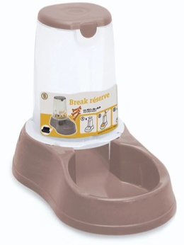 Dozownik pokarmu i wody 1,5 l – ZOLUX BREAK różowobrązowy, dla psa