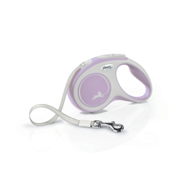 Smycz automatyczna 5m do 15 kg S różowa – taśma Flexi New Comfort