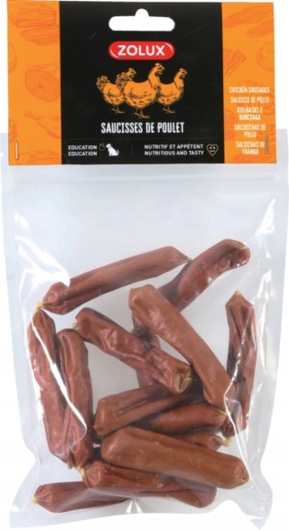 Naturalne kiełbaski z kurczaka Zolux – przysmak dla psa, 100 g