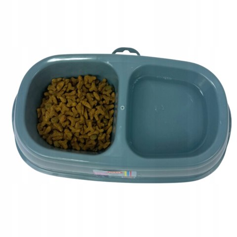 miska dla psa, z karmą dla psa, plastikowa, niebieska, miska dla psa, z karmą dla psa, plastikowa, niebieska,
