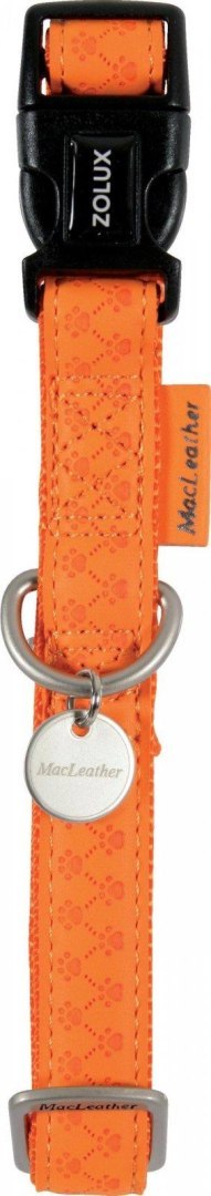 Obroża ZOLUX Mac Leather dla psa, 15 mm, rozmiar S, pomarańczowa, regulowana Obroża ZOLUX Mac Leather dla psa, 15 mm, rozmiar S, pomarańczowa, regulowana