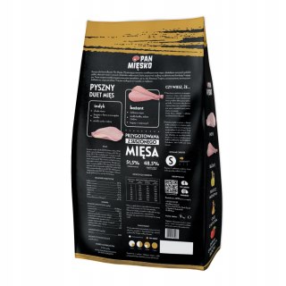 Sucha karma Pan Mięsko – indyk z bażantem, hipoalergiczna, 9 kg, chrupki S