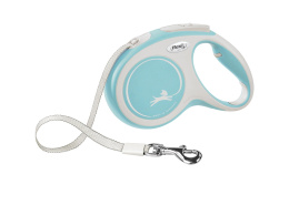 Smycz automatyczna 5m do 25 kg M błękitna – taśma Flexi New Comfort