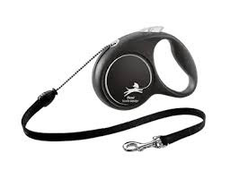 Smycz automatyczna Flexi Black Design – linka 5 m dla psa do 20 kg (czarna)