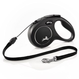 Smycz automatyczna Flexi Classic czarna – linka 5 m dla psa do 20 kg