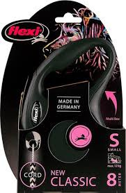 Smycz automatyczna Flexi Classic czarna – linka 8 m dla psa do 12 kg