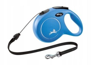 Smycz automatyczna Flexi Classic niebieska – linka 8 m dla psa do 12 kg