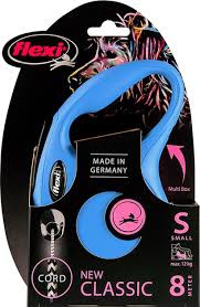Smycz automatyczna Flexi Classic niebieska – linka 8 m dla psa do 12 kg