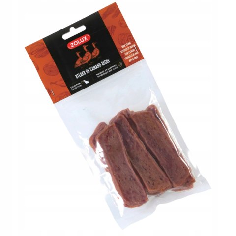 ZOLUX steki z kaczki – mięsna przekąska dla psa każdej rasy, 100 g ZOLUX steki z kaczki – mięsna przekąska dla psa każdej rasy, 100 g
