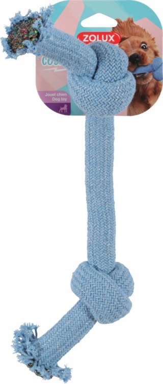 Zabawka szarpak Zolux – sznur dla psa z dwoma supłami, 40 cm, niebieski