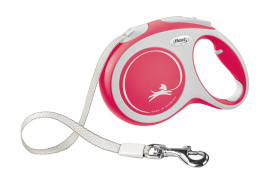 Smycz automatyczna 5m do 25 kg M czerwona – taśma Flexi New Comfort