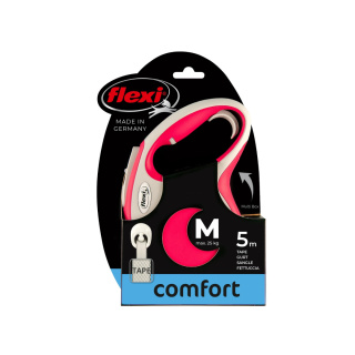 Flexi New Comfort smycz automatyczna dla psa 5 m M, czerwona, do 25 kg
