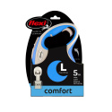 Flexi New Comfort L niebieska, smycz taśmowa 5 m dla dużych psów do 50 kg