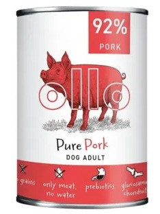 Mokra karma hipoalergiczna dla psa OLLO – 92% mięsa, wieprzowina, 400 g