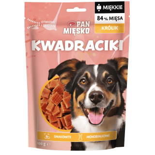 Pan Mięsko Przysmak dla psa Kwadraciki z królika 100 g