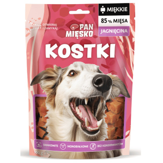 Pan Mięsko Przysmak dla psa Kostki Jagnięce 100 g