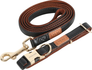 Smycz IMAO MAYFAIR 15 mm × 1,2 m (kolor czarny)