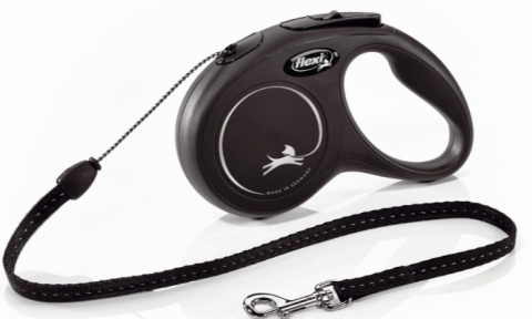 FLEXI smycz dla małego psa, linka czarna 8 m, do 12 kg FLEXI smycz dla małego psa, linka czarna 8 m, do 12 kg