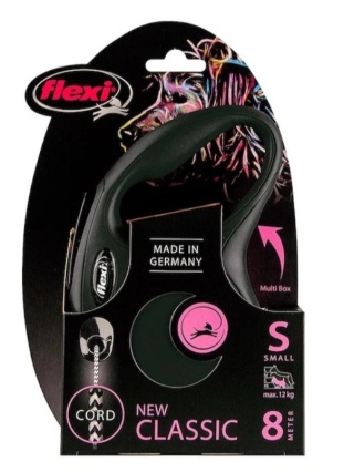 Flexi Classic smycz automatyczna dla psa 8 m, czarna, do 12 kg