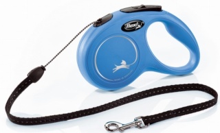 Smycz automatyczna Flexi Classic niebieska – linka 5 m dla psa do 12 kg
