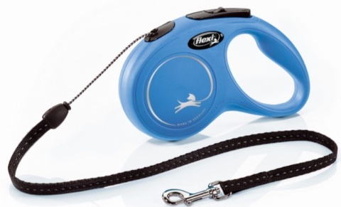 Smycz automatyczna FLEXI niebieska, linka 5 metrów, dla psa do 12 kg Smycz automatyczna FLEXI niebieska, linka 5 metrów, dla psa do 12 kg