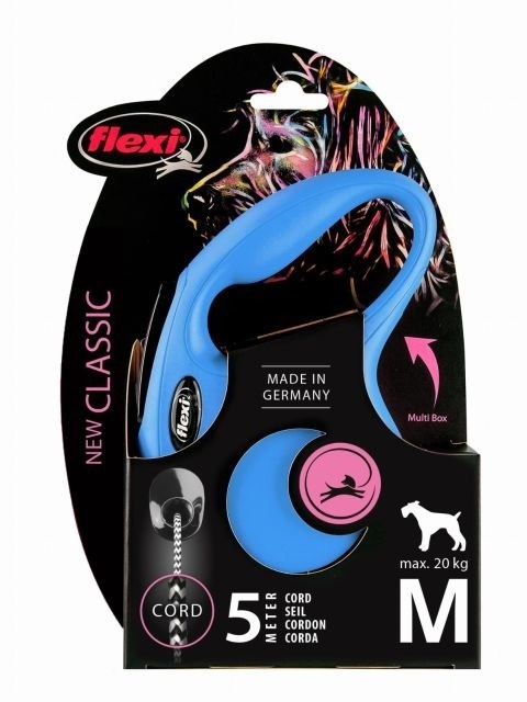 FLEXI smycz automatyczna niebieska, linka 5 m, dla psa do 20 kg, rozmiar M FLEXI smycz automatyczna niebieska, linka 5 m, dla psa do 20 kg, rozmiar M