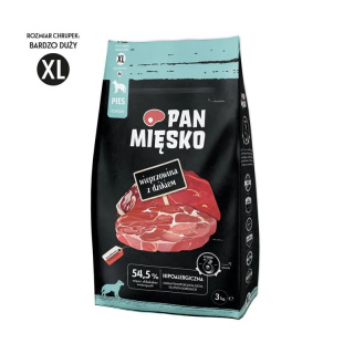 Sucha karma Pan Mięsko XL – wieprzowina z dzikiem, hipoalergiczna, 3 kg